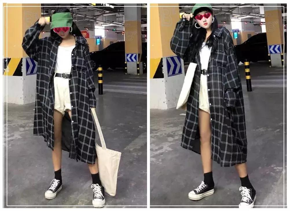 气质过膝衬衫怎么搭配衣服,过膝长款衬衫怎么搭