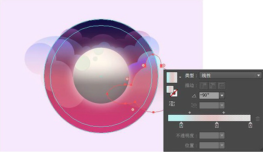 ai绘制梦幻星球,ai教程制作几何图