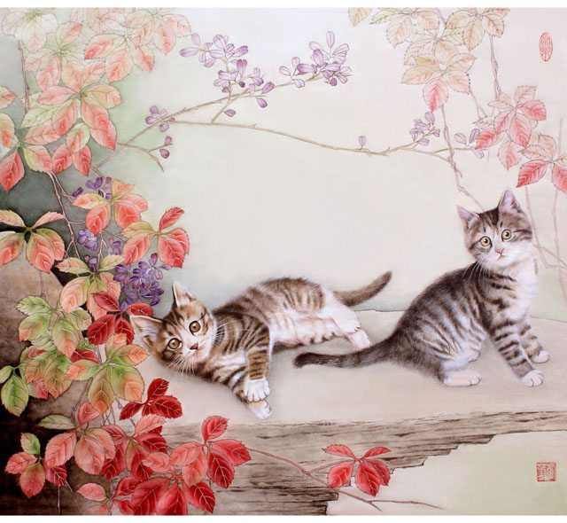 水仙花国画花鸟画图片欣赏,中国画花鸟画背景图片大全