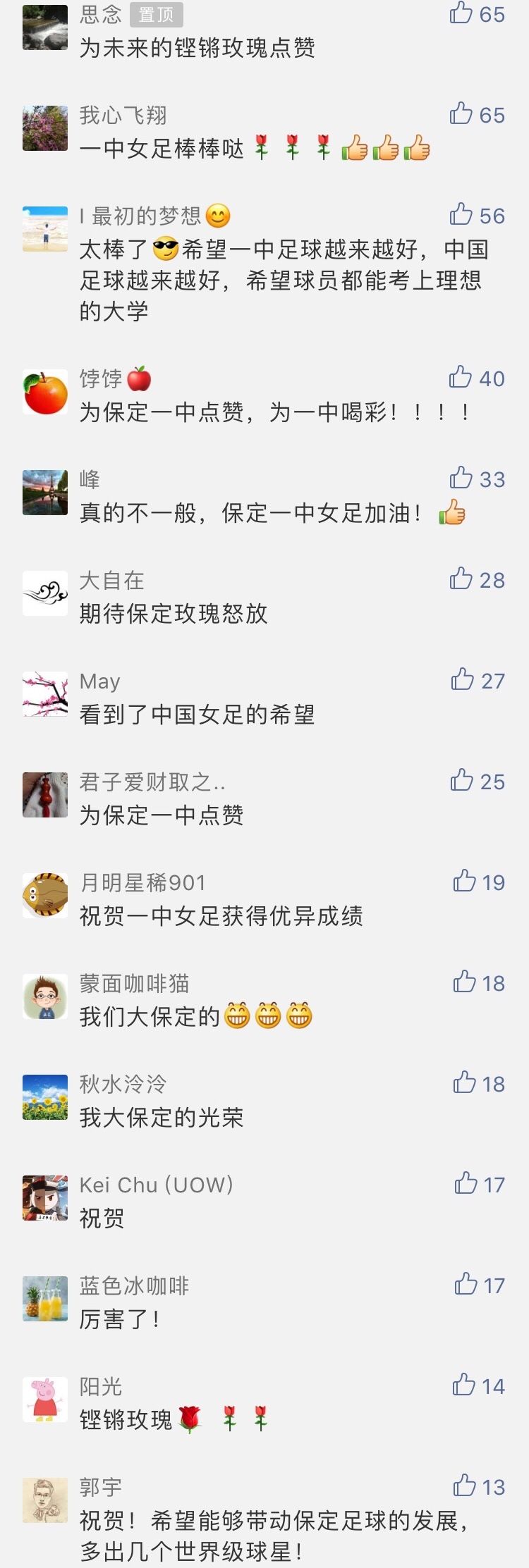 保定一中女足成绩,保定一中女足