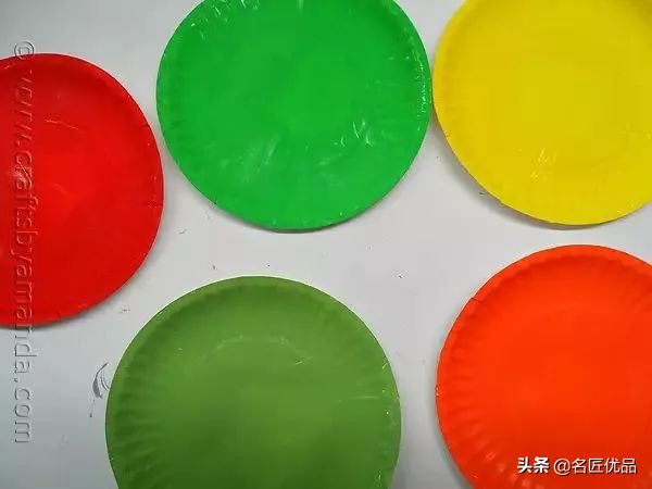 长方形创意纸盘美工作品,纸盘子手工秋天