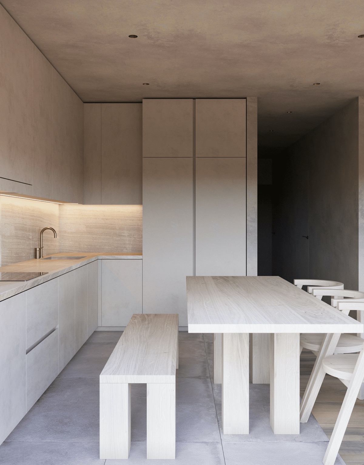 侘寂风屋顶原木设计,原木侘寂风住宅设计