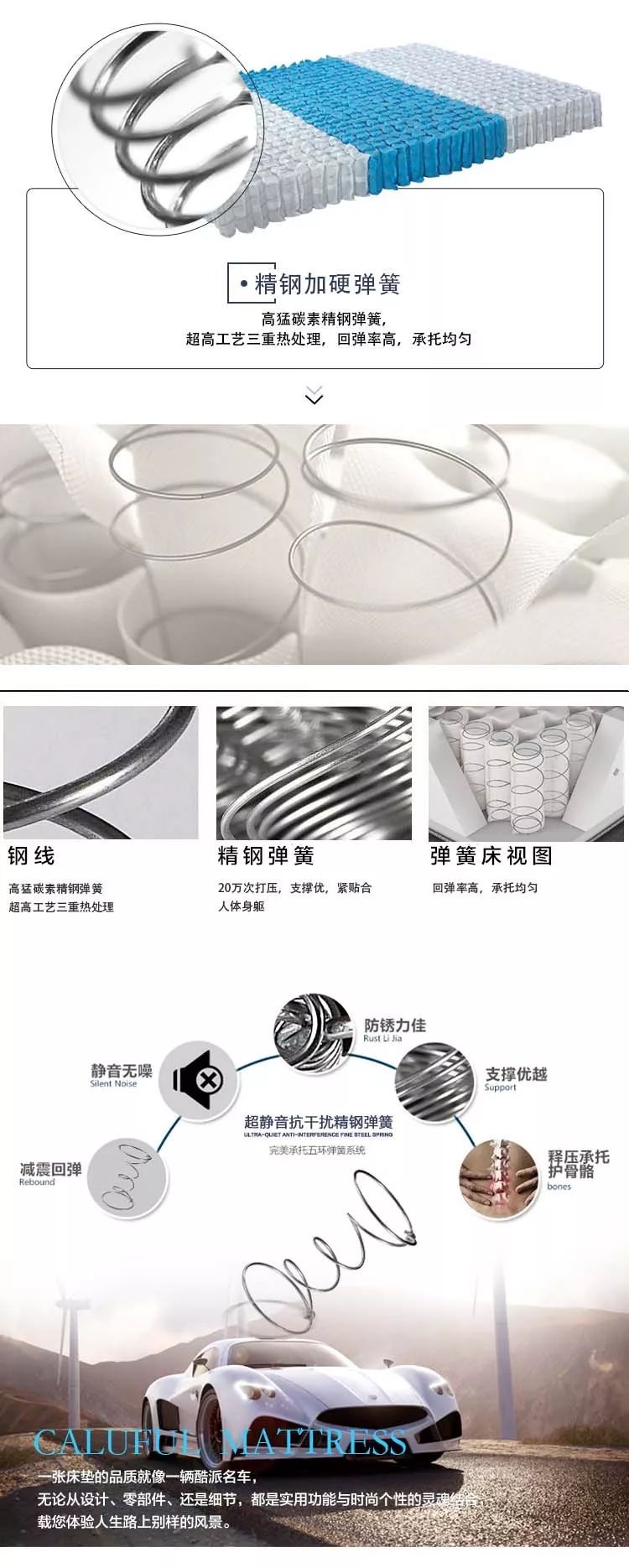 北辰地铁站床垫,卡路福弹簧床垫