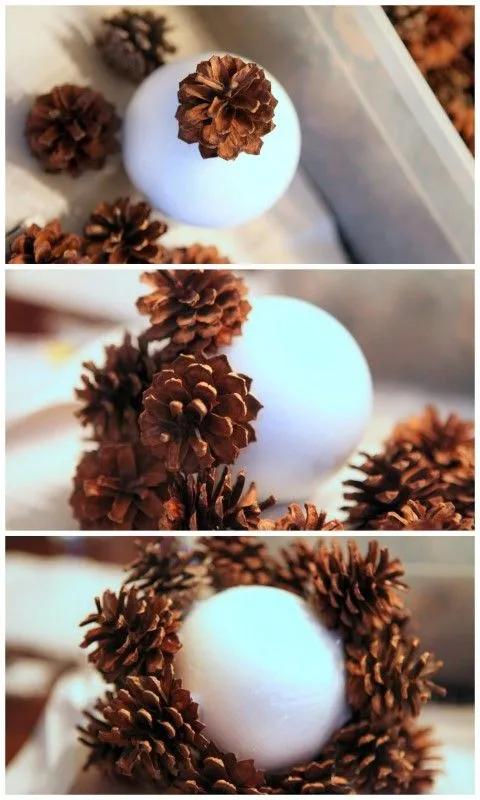 关于神奇的大自然的手工制作,100种松塔手工制作欣赏