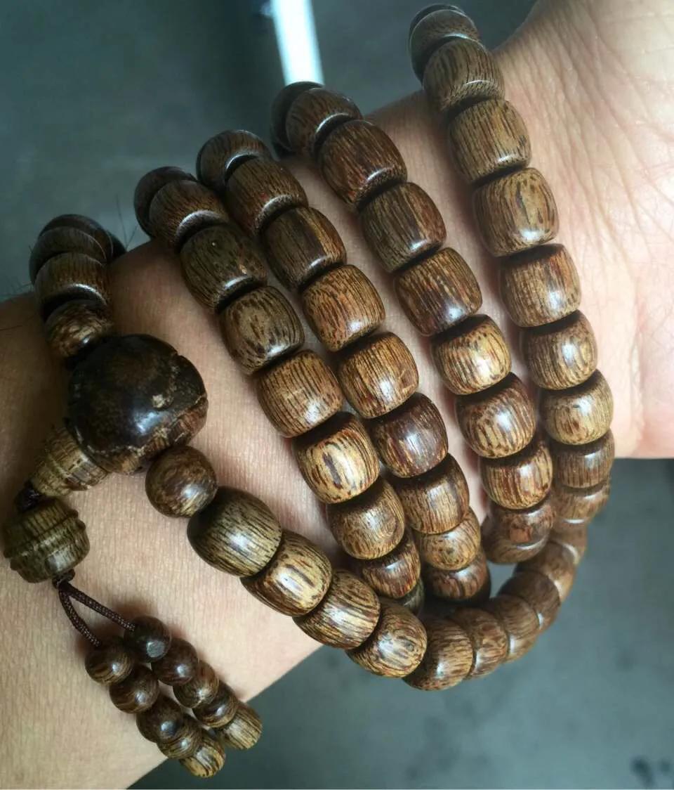 富森红土黄油桶形念珠