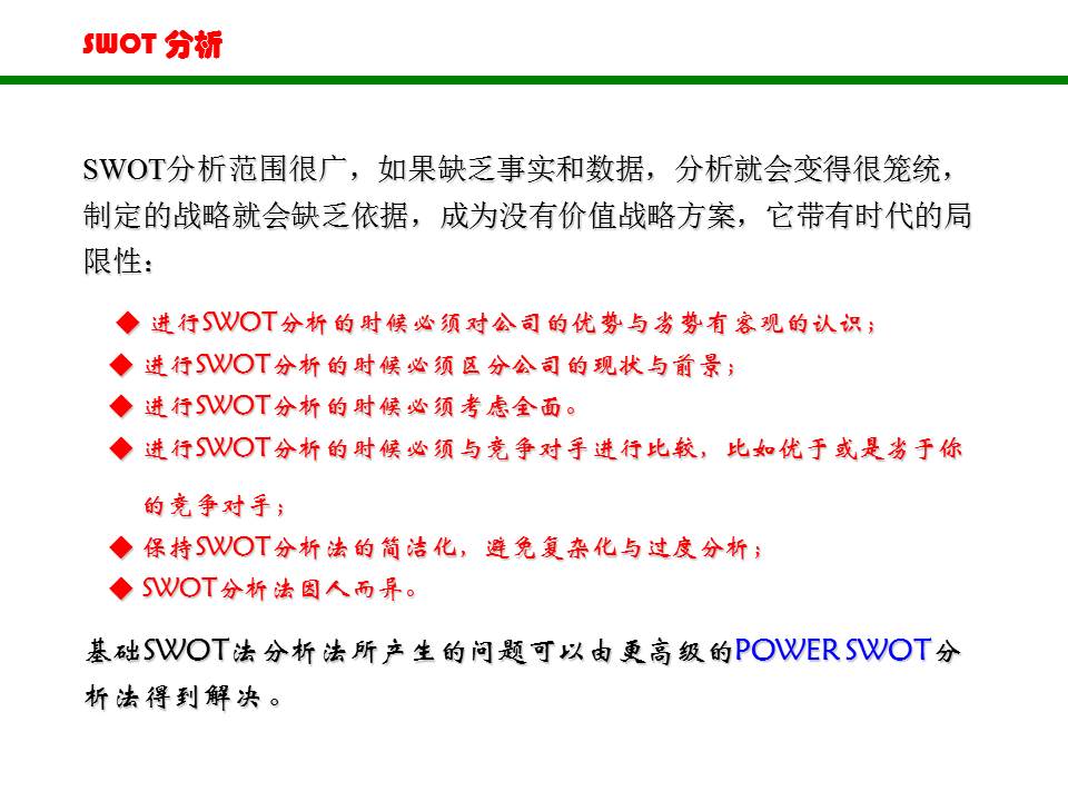 swot分析法ppt做法,swot分析法完整版ppt分享