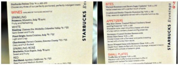 去USA星巴克喝葡萄酒啦，带你揭秘星巴克酒单？