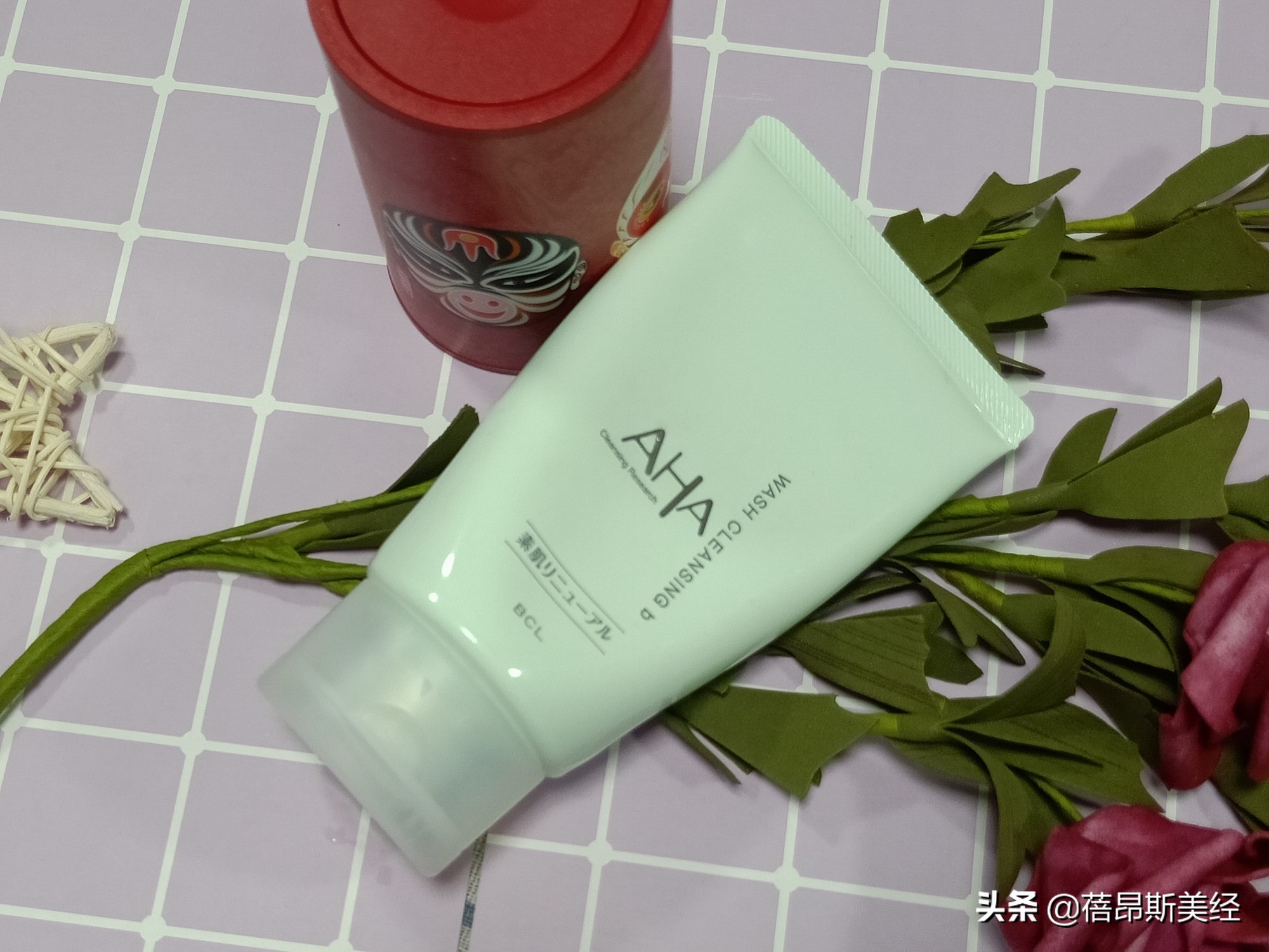 aha果酸洗面奶透明盖绿瓶子,日本进口aha洗面奶测评