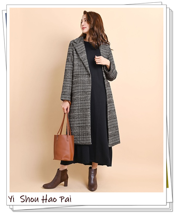 长款格子大衣配什么内搭最好看,没领的格子大衣配什么内搭