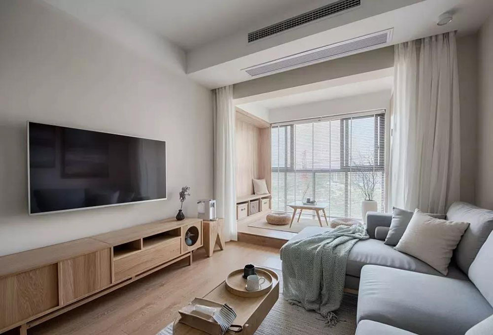 卧室护墙板背景墙北欧风,奶油风护墙板卧室装修效果图片