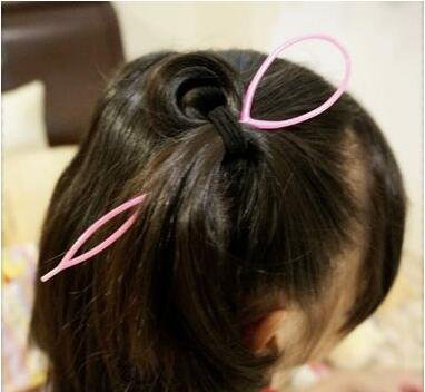 儿童编发中短发3-6岁蝴蝶结大发卡,儿童发型女孩编发简单视频教程