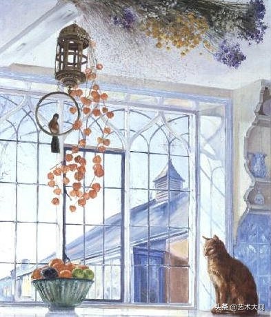 窗外的风景绘画油画,手工油画教程窗外的风景