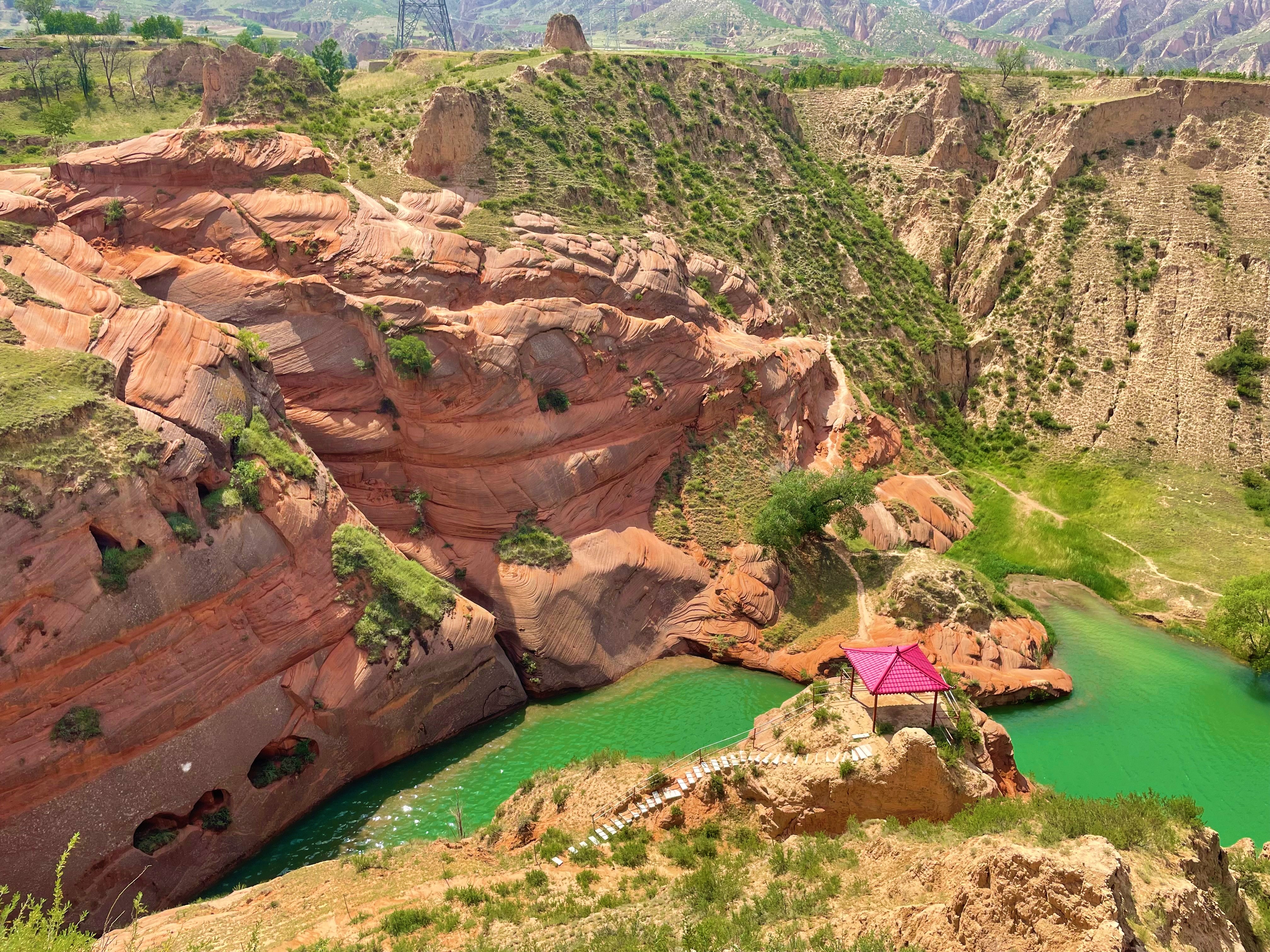 靖边波浪谷湖,靖边县波浪谷景区