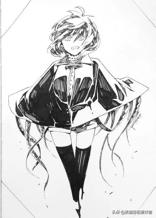 绘画素材|唯美二次元人物线稿，排线临摹练习