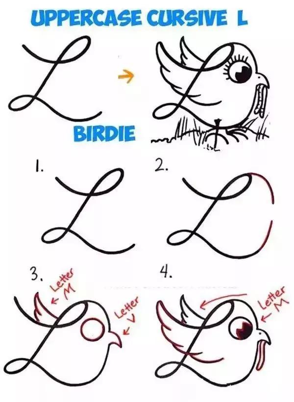 26个英文字母简笔画动物,26个英文字母简笔画顺序