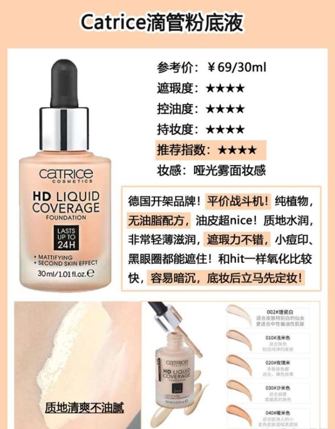 油皮粉底液推荐遮瑕持久不脱妆,粉底液推荐混油皮平价