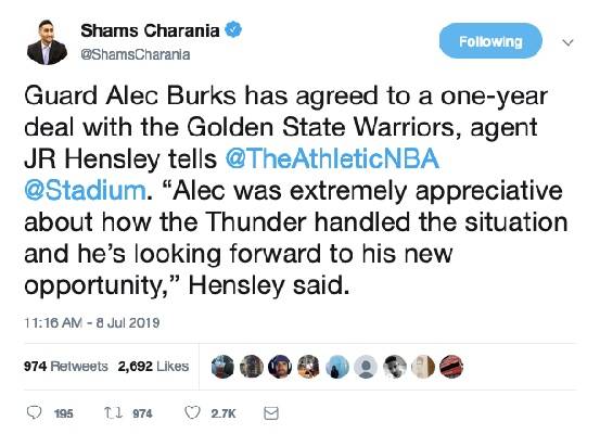 快船官宣签下威少后者继续穿0号,曝威少与快船队续约完成