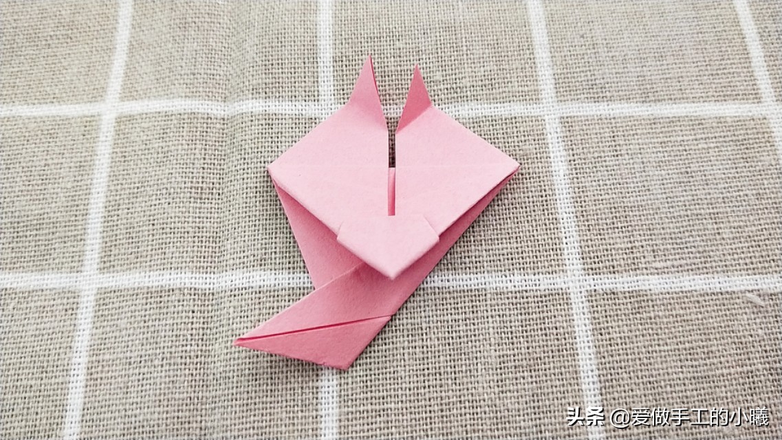 纸折樱花简单,立体五瓣樱花折纸