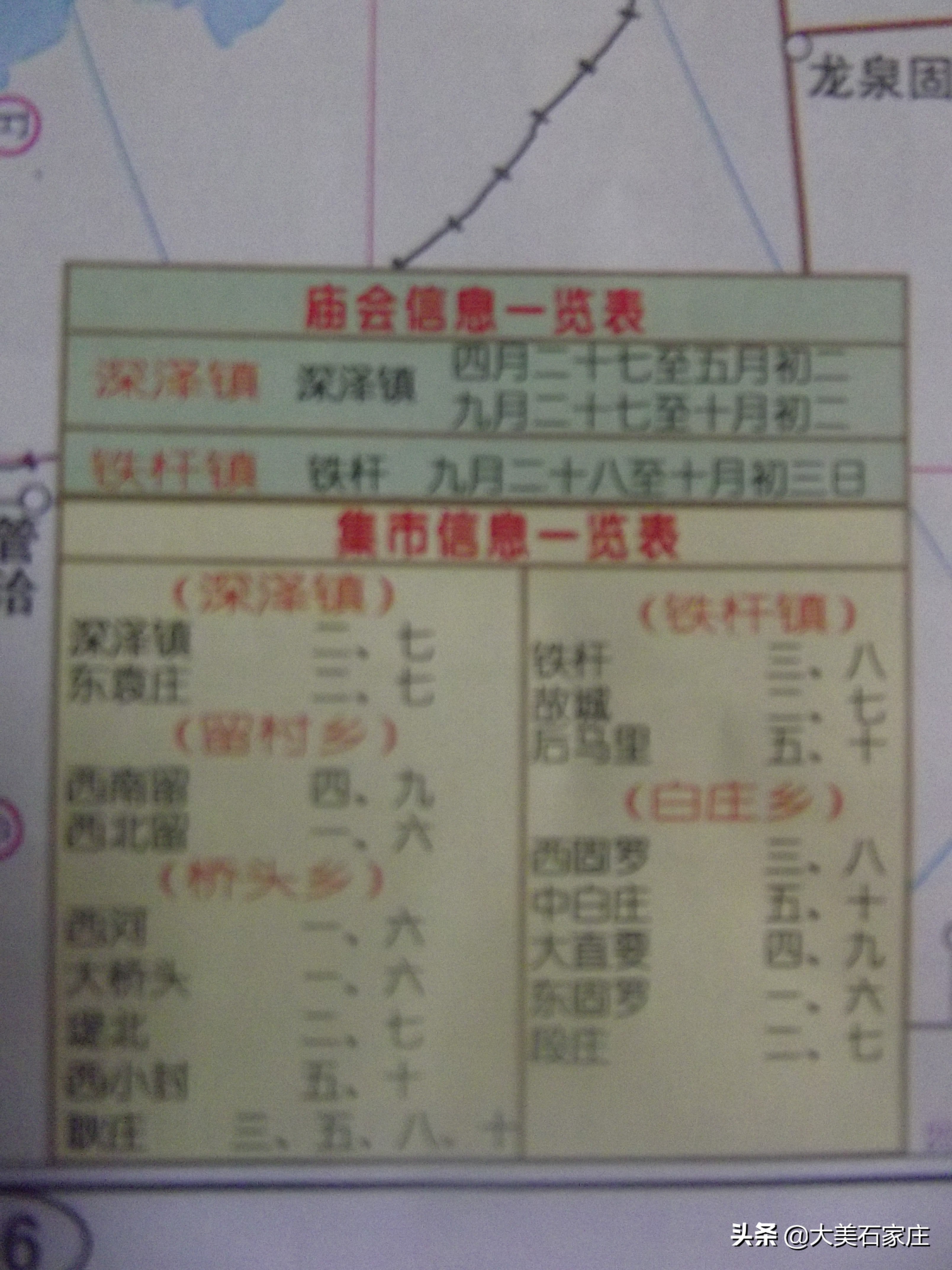 石家庄市五里庄村庙会时间表,石家庄市周边集市庙会日期