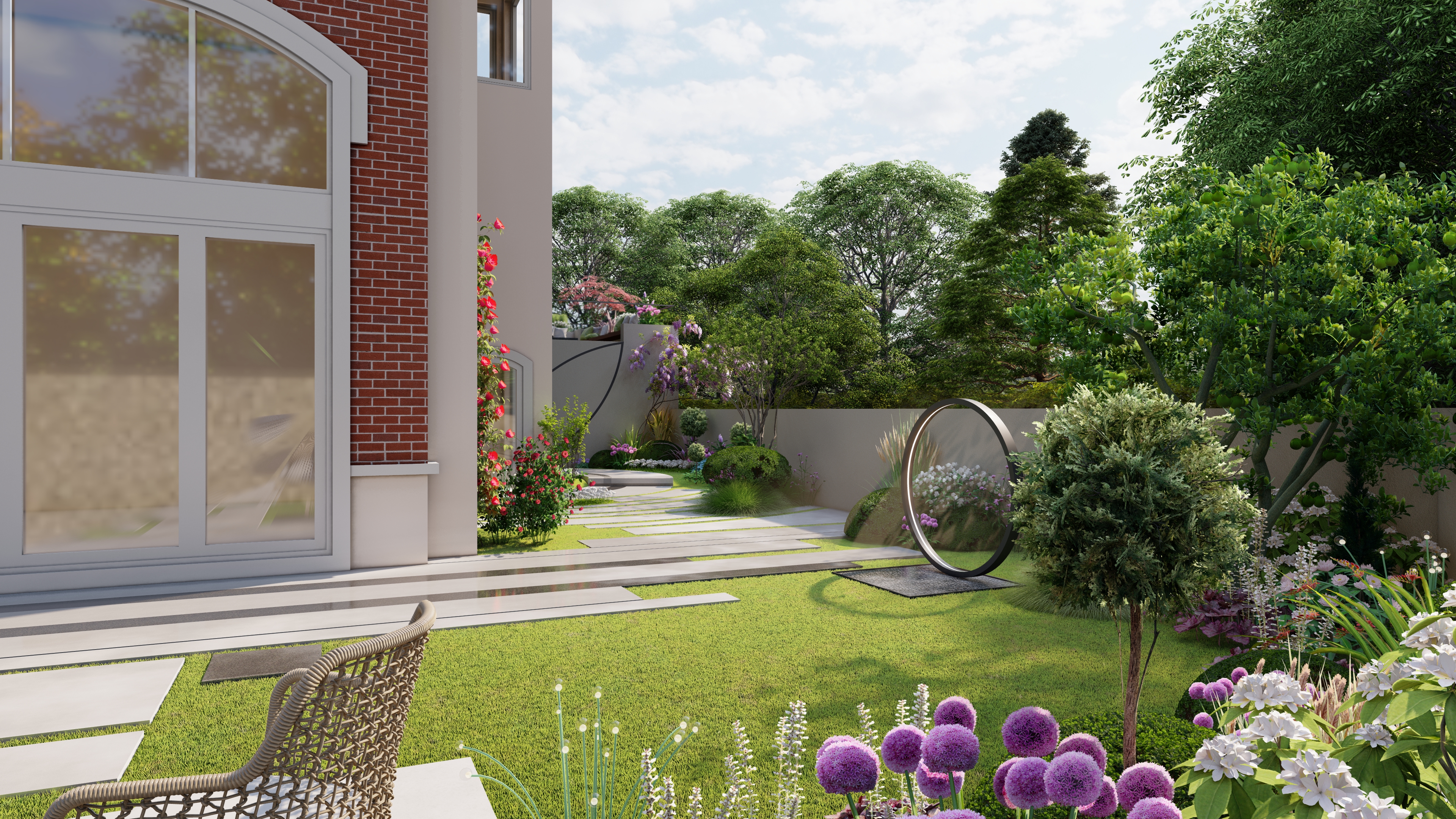 300平私家庭院花园改造,郊区300平花园改造