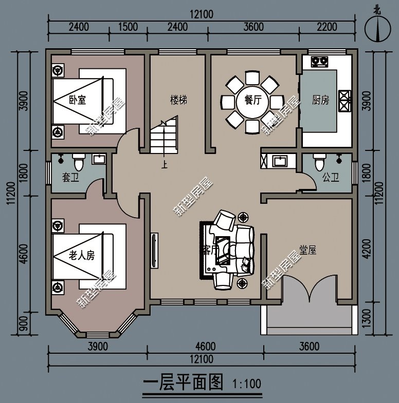 10套新农村建房户型，堂屋柴火房一个不落，我最爱第7套，你呢？