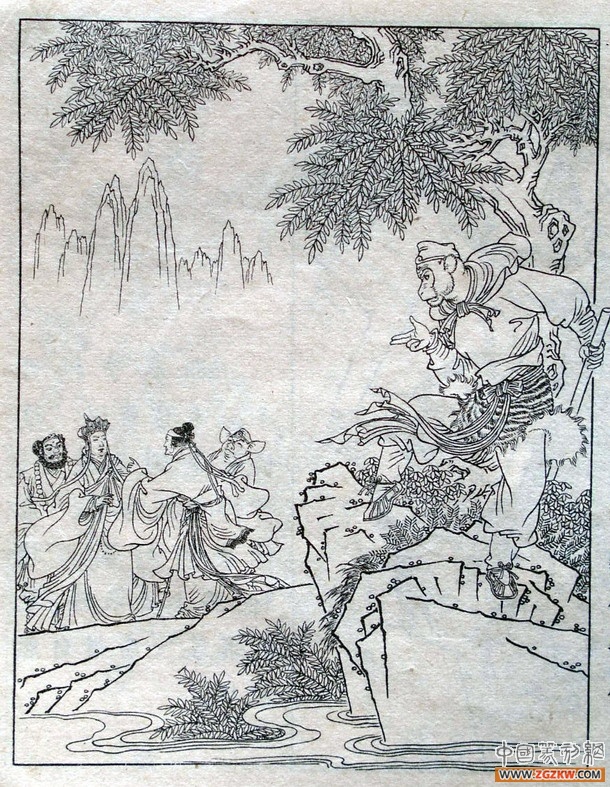 《西游记》之三打白骨精背景图,西游记三打白骨精文字版图文
