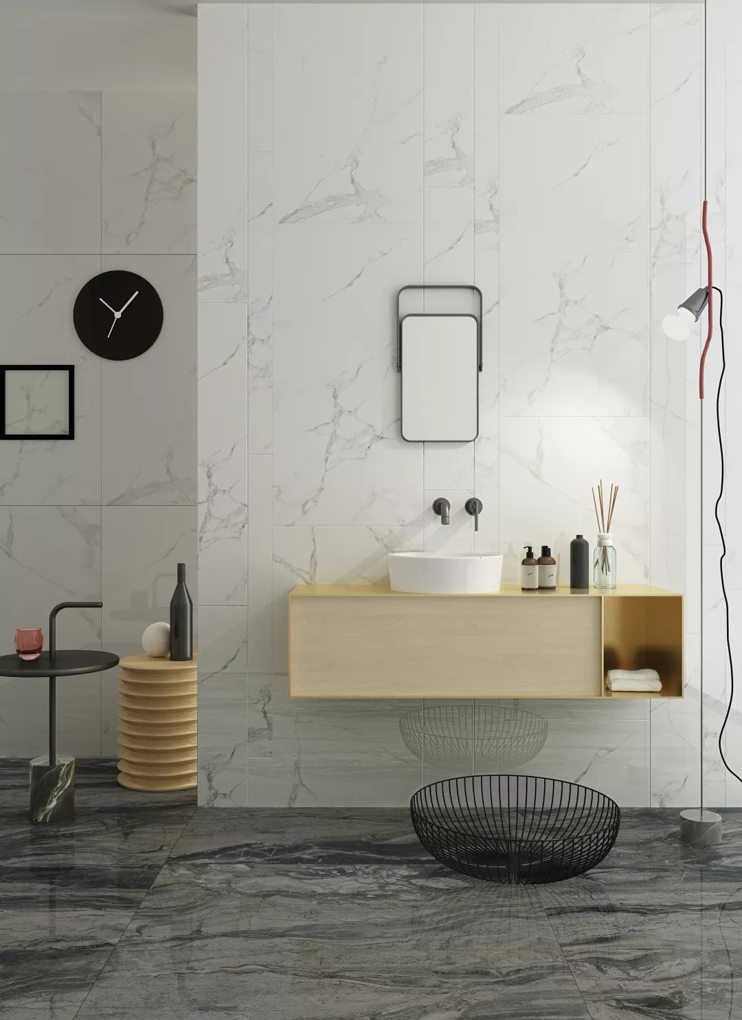 汇亚磁砖质量怎么样？原来600×1200mm规格瓷砖这样铺贴更好看