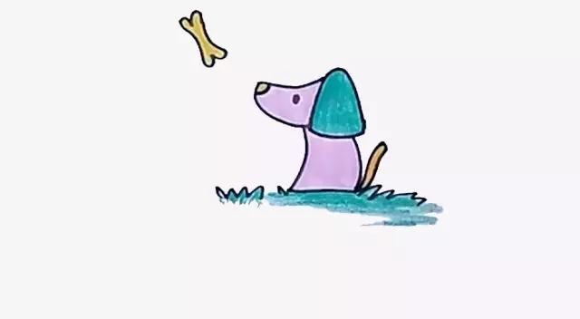 小狗简笔画ins风简单又好看图片,简单又超凶的小狗简笔画图片图文