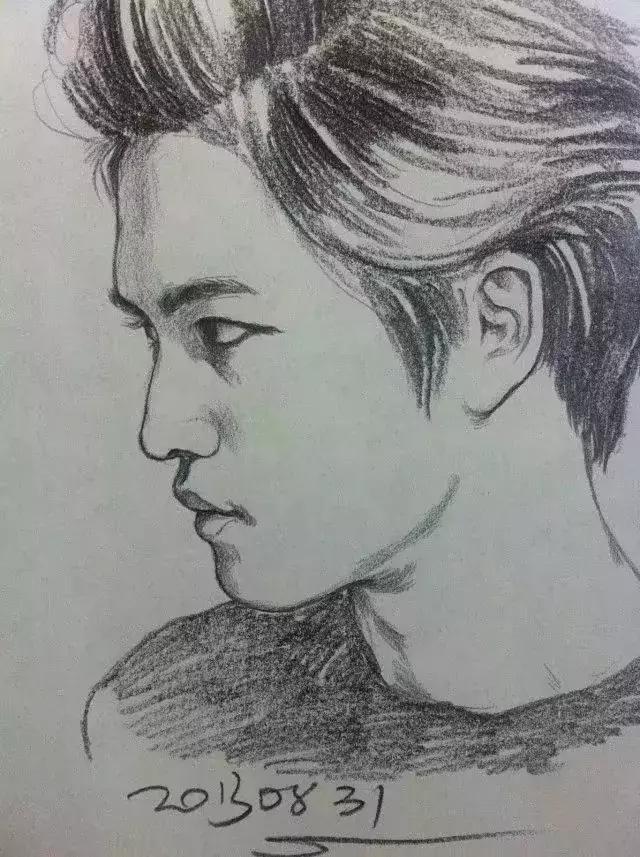 人物速写肖像画,速写是看一眼就能画出来的吗