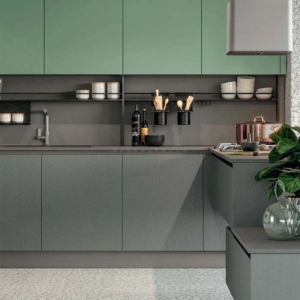 电视柜橱柜整面墙一体,橱柜厨边柜电视柜一体