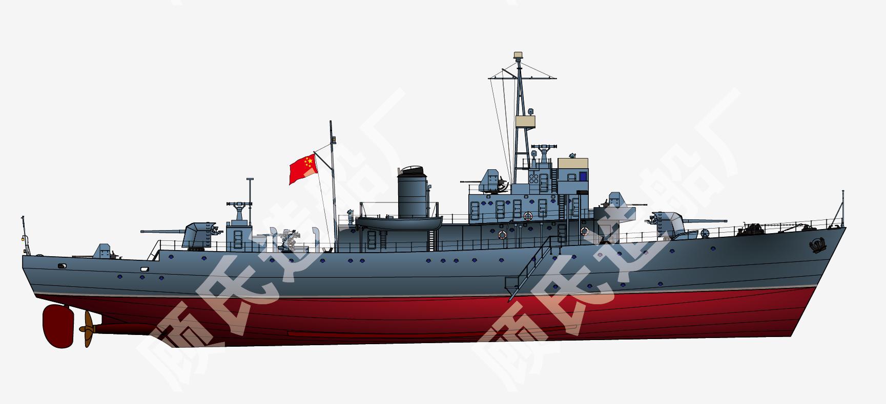 中国海军60年代南宁号护卫舰,人民海军早期广州号护卫舰