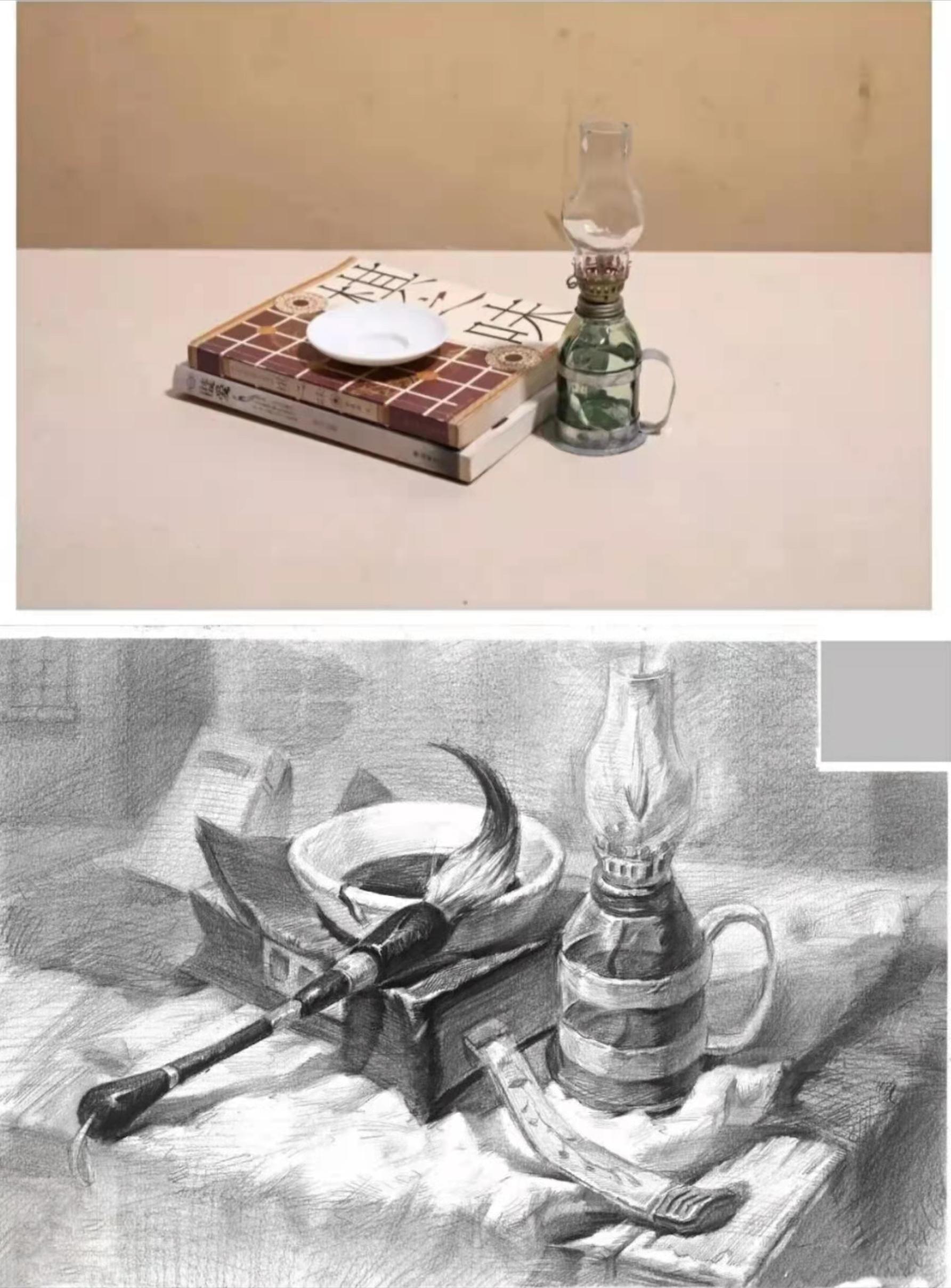 美术素描考试满级作品,素描人物高分卷四大特点