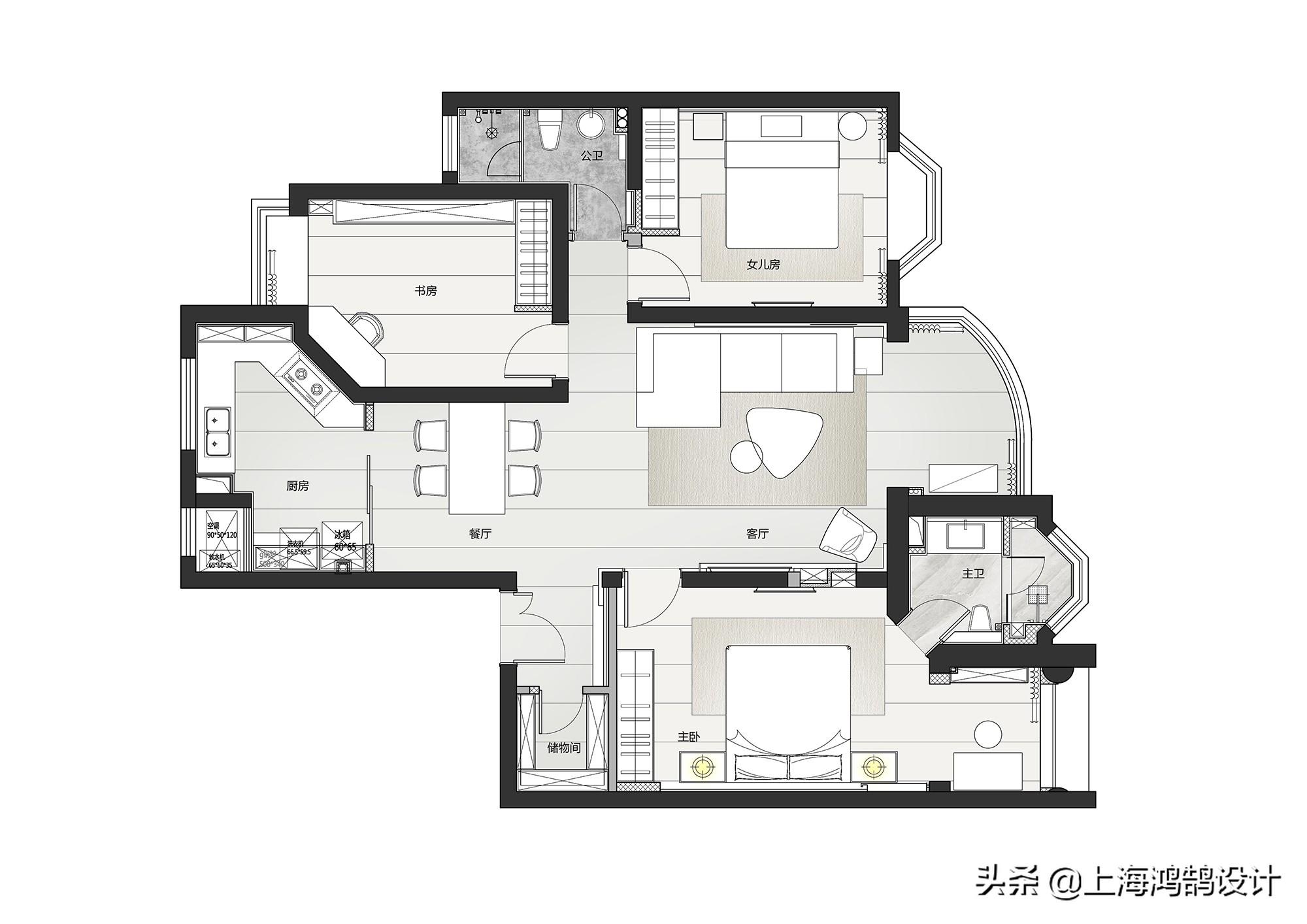 艺术家的室内软装设计案例,孟菲斯风格屏风软装