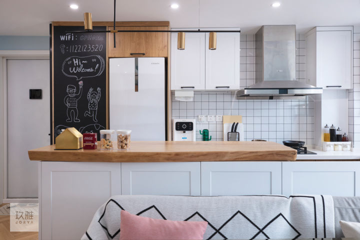 一字型厨房怎么设计高低台,厨房橱柜高低台设计效果图