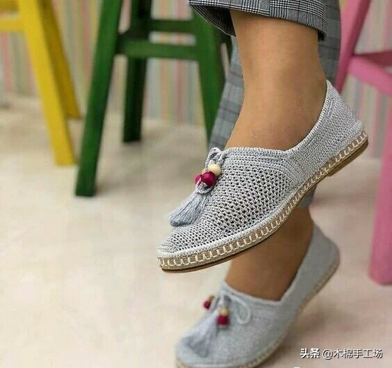 春天来了给自己添一双好鞋吧,春夏鞋子钩单鞋简单钩法