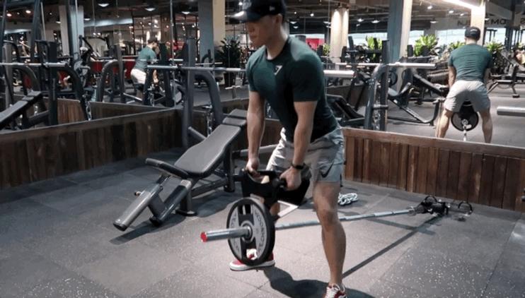 t杠划船的正确训练方法,t杠划船能练到中下斜吗