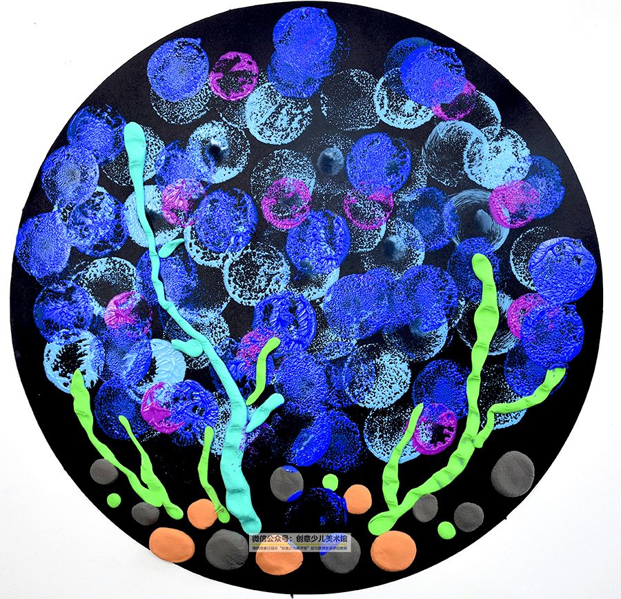 大嘴灯笼鱼儿童画,灯笼鱼折纸儿童画