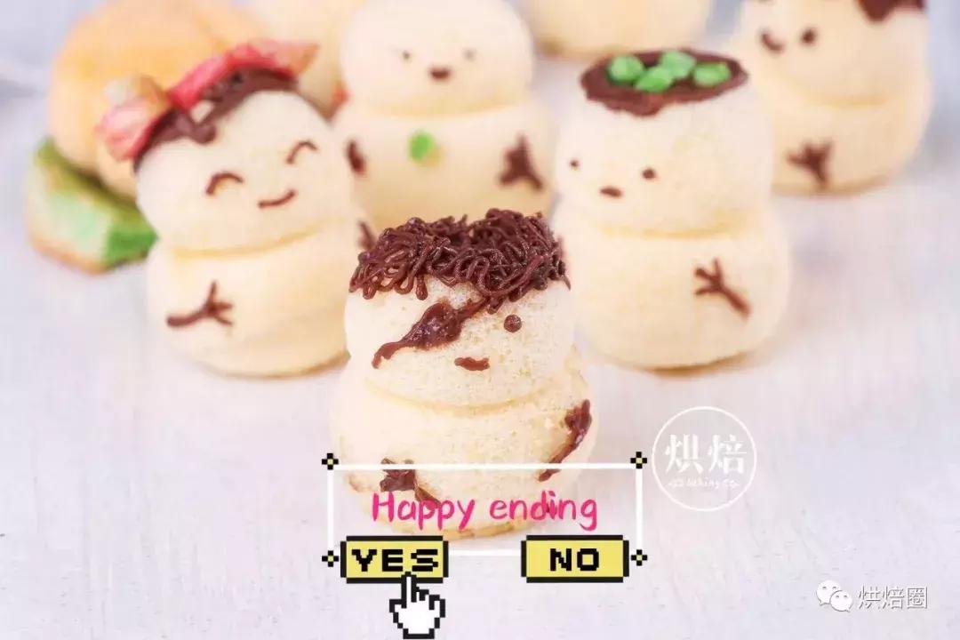 雪人蛋壳戚风,雪人蛋壳戚风教学