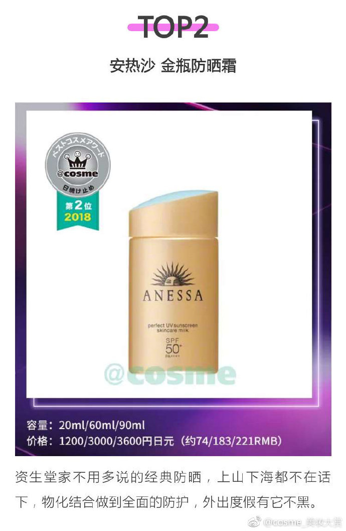 2018cosme大赏完整名单,cosme大赏2019完整