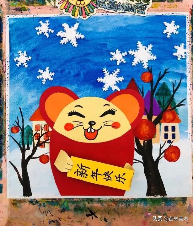 以春节为主题的儿童画简笔画,2022年元旦和春节主题儿童画素材