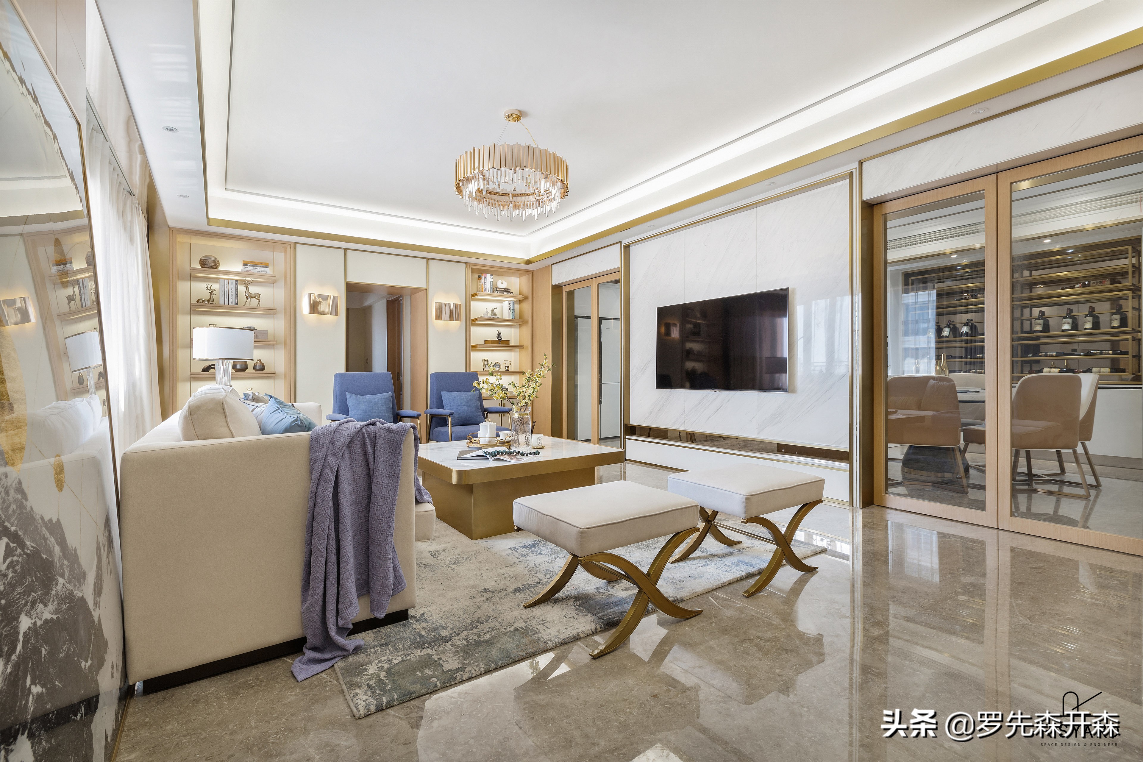 温州·158㎡现代轻奢家居装修设计实景;优雅温暖