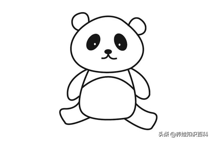 熊猫怎么画最简单儿童,熊猫怎么画儿童3-6岁