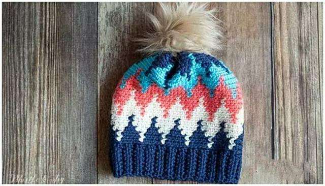 1-3岁宝宝护耳帽子钩法图解,6-12岁儿童帽子针织教程图解