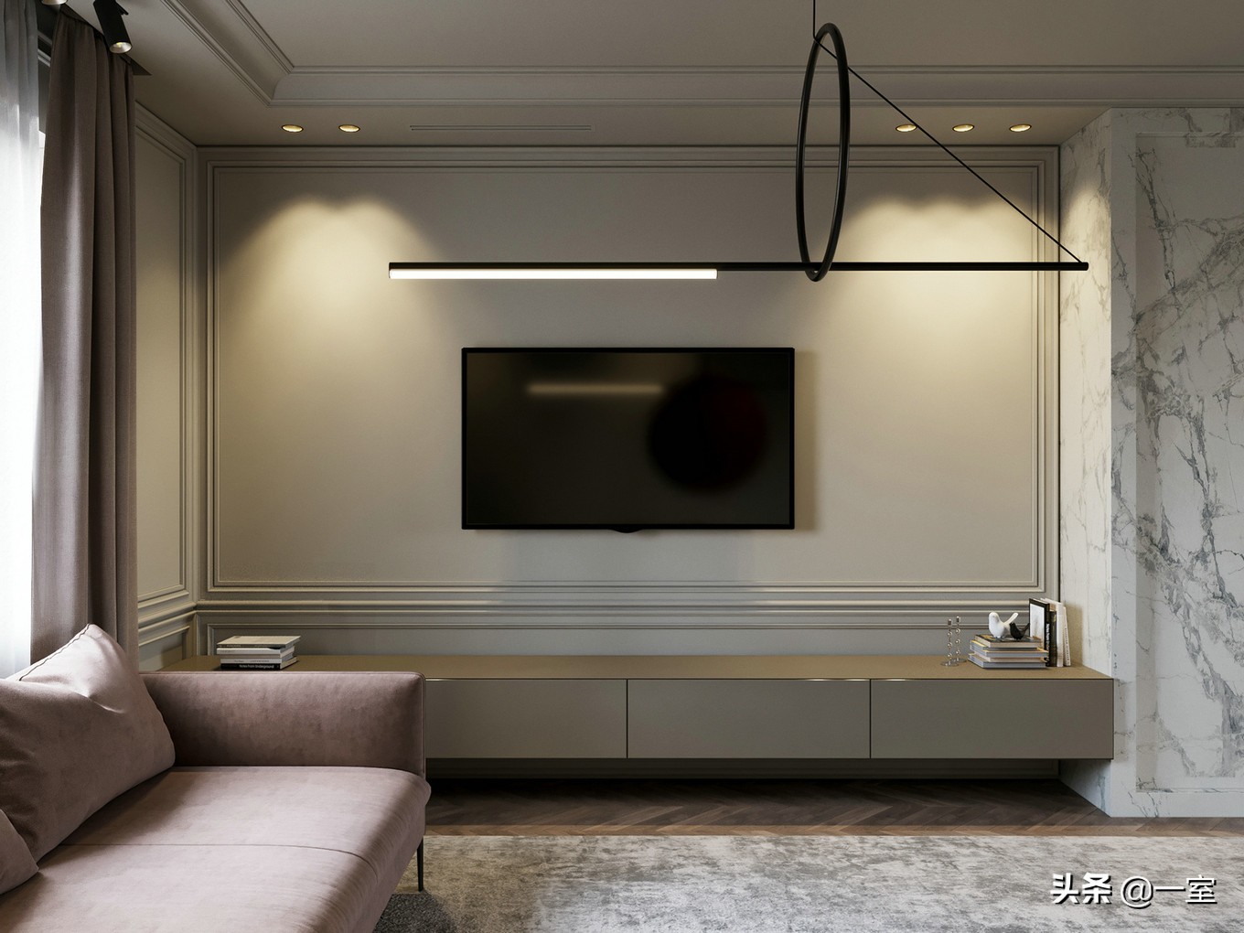 3.3米背景墙设计,客厅背景墙设计简约款