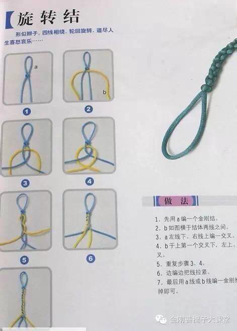双线弹力绳金刚手串收尾打结图解,手串弹力绳打结方法视频教程全集