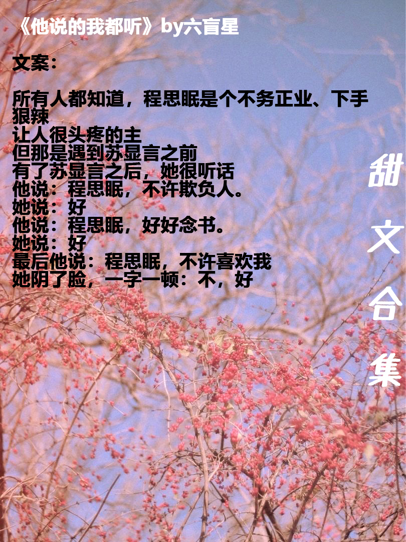 甜文合集甜宠,黑花甜文宠溺文合集