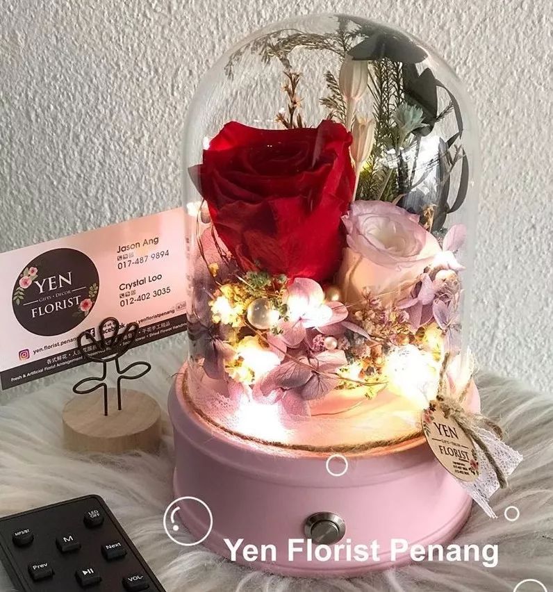 新款永生花玻璃罩,玻璃罩永生花手工diy制作