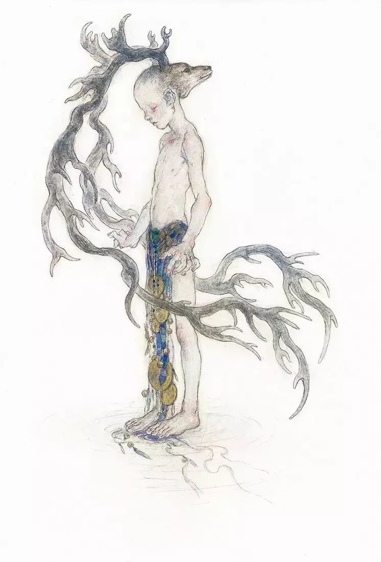 大鱼海棠唯美漫画插画设计,马克笔插画大鱼海棠