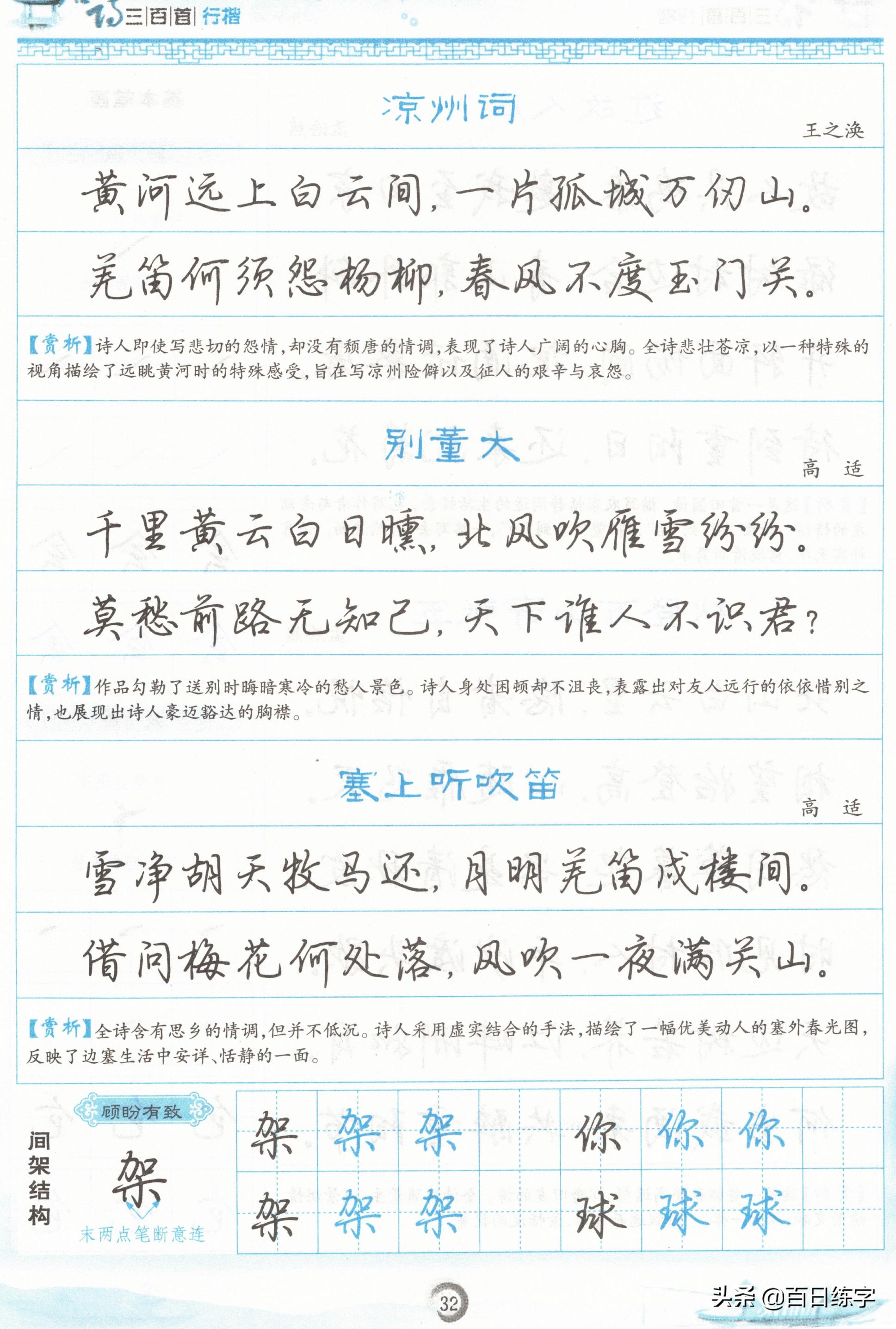 诗词经典唯美古文书法行楷,唐诗行楷中的极品