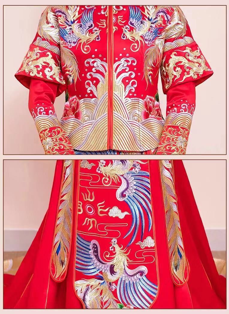 最适合穿中式嫁衣,新款秀禾服新娘礼服中式嫁衣